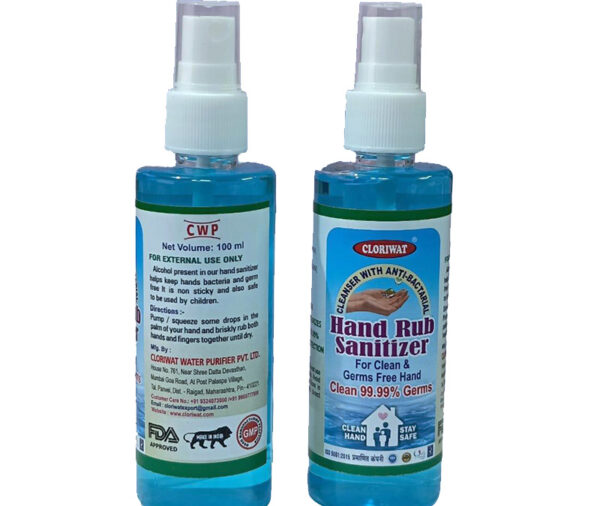 <span style="font-weight:700; font-size:19px;">Hand Rub Sanitizer Disinfectant</span><br><span style="font-weight:700; font-size:13px;">100 ml</span>
