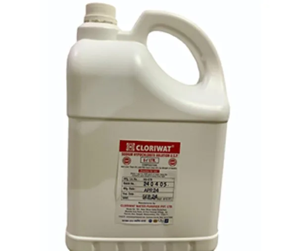 <span style="font-weight:700; font-size:19px; line-height:1.3; display:inline-block;">Cloriwat Water Disinfectant <span style="font-weight:500; font-size:17px; line-height:1.3;">Sodium Hypochlorite Solution</span> <span style="display:block; font-weight:700; font-size:15px; margin-top:10px; line-height:1;">5 L</span></span>