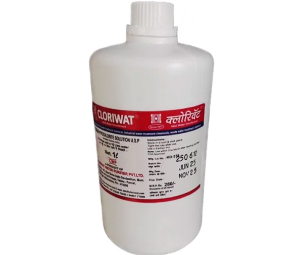 <span style="font-weight:700; font-size:19px; line-height:1.3; display:inline-block;">Cloriwat Water Disinfectant <span style="font-weight:500; font-size:17px; line-height:1.3;">Sodium Hypochlorite Solution</span> <span style="display:block; font-weight:700; font-size:15px; margin-top:10px; line-height:1;">1 L</span></span>