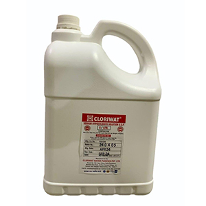 <span style="font-weight:700; font-size:19px;">Cloriwat Water Disinfectant</span><br> <span style="font-weight:500; font-size:17px;">Sodium Hypochlorite Solution</span><br><span style="font-weight:700; font-size:13px;">5 L</span>