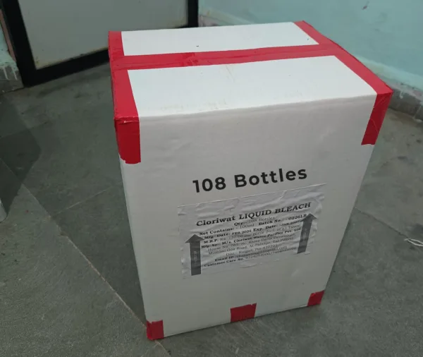 <span style="font-weight:700; font-size:18px; line-height:1.3; display:inline-block; letter-spacing:0.2px;">Cloriwat Sodium Hypochlorite Liquid Bleach <span style="display:block; font-weight:700; font-size:16px; margin-top:10px; line-height:1.3; letter-spacing:0.2px;">100 ml | Pack of 108 Bottles</span></span>
